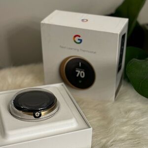 Google Nest Learning Brass Thermostat